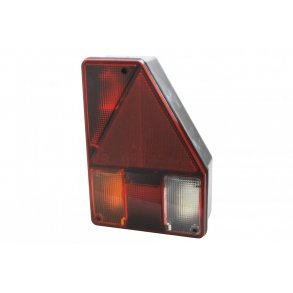 Aspöck Earpoint I, Højre, med baklys, 5 polet Multistik, Pærer, Trekantreflektor. Mål : H: 256 x B: 179 x T: 84 mm