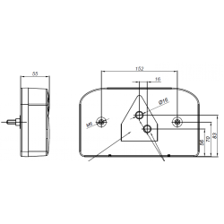 FRISTOM FT-088 Baglygte Hjre Side
