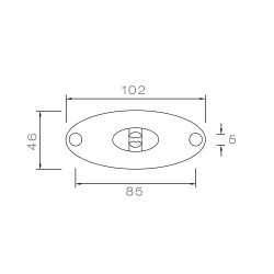 Sidemarkeringslygte ASPCK Flatpoint II LED. Orange