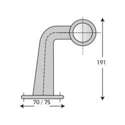Sidemarkeringslygte rd / hvid p gummiarm H/V