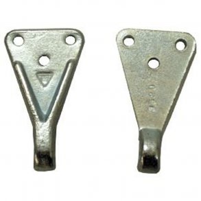 �je for vinkellukker, m�l : 90 x 50 mm, galvaniseret til p�boltning