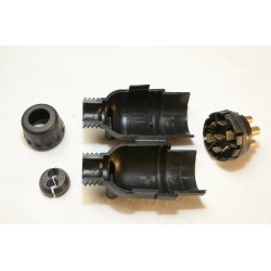 7 polet Trailer Stik. med stikben / fladstik til ledningerne.