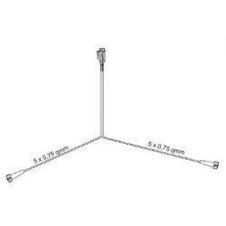 7 m Aspck / Jokon 13 P dobbelt kabel m. 2 stk. 5 polet stik