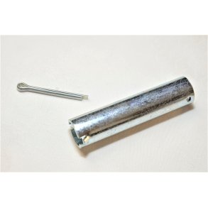 Aksel til smalt nsehjul. Ml :  20 x L 85 mm. Lev. med split.