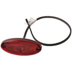 Markeringslygte ASP�CK Flatpoint II LED. R�d med 50 cm tilgangskabel