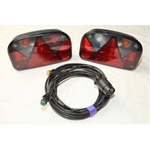 Aspck Multipoint II Komplet lygtest med 7 m kabel, 7 polet stik til bilen, 5 polet stik p lygterne.