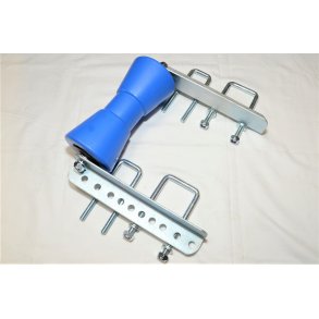 Klrulle bl gummi lngde 205 mm komplet med langt vinkel beslag til side montering