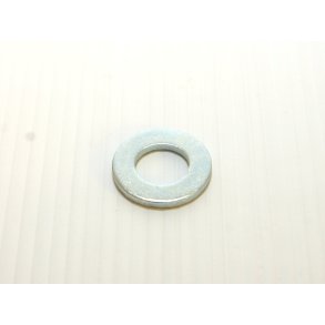 Flad skive 12 mm Galvaniseret.  Ml : d 13 mm D 23,6 mm T 2,5 mm
