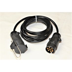 Forlnger kabel lngde 2 m. et 7 Polet han og et 7 polet hunstik.