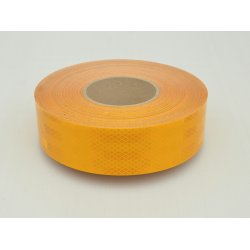 Gul 3M Reflekstape til lastbiler og trailere UN ECE 104 godkendt.