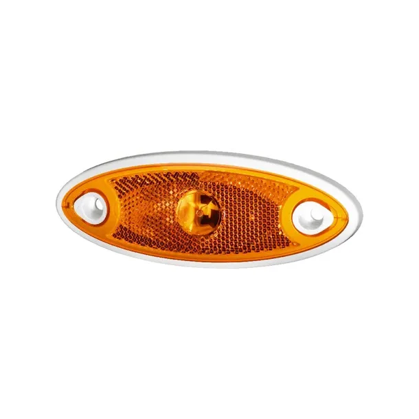 Orange Hella LED oval Side Markeringslygte med hvid kant