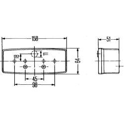 Hella baglygte Venstre side. Model 2SD 003-184041