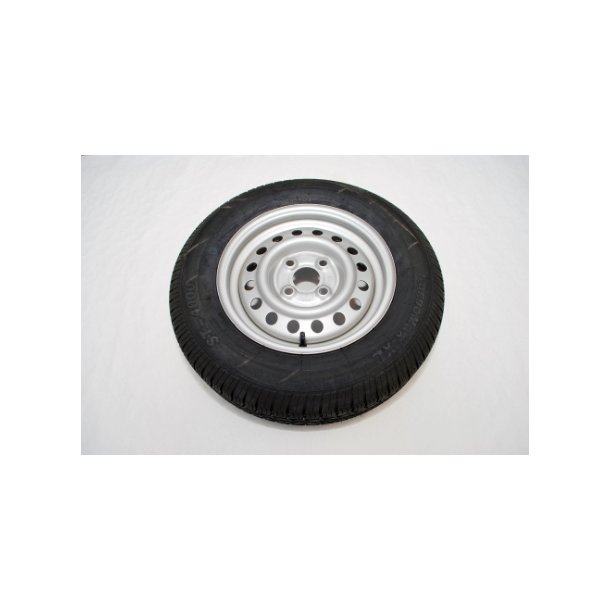 13'' 145/70 Komplet hjul, 4 huls flg. 4/57/100 max last 500 kg