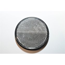 Radex Hvid Rund Sidemarkerings Reflektor m. Kl�b, Diameter � 60 mm.