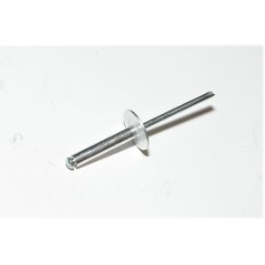 Popnitter / Blindnitter 4,8 mm x 30 mm m.  16 hoved, Alu / Stl 
