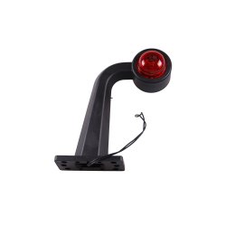 Sidemarkeringslygte rd / hvid p gummiarm H/V