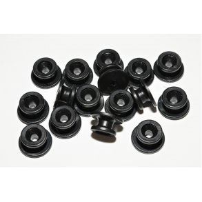 Fjongknapper, Sort Plast, 1 stk.