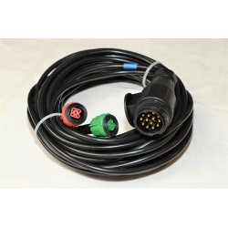 Radex 6 m dobbelt kabel med 13 polet stik til bilen og 2 stk. 5 polet multistik