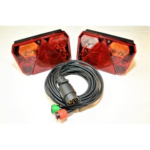 Radex Komplet lygte st, model 6400 med 2 x 4 m kabel og 7 polet stik til bilen