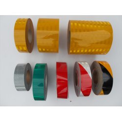 Gul 3M Reflekstape til lastbiler og trailere UN ECE 104 godkendt.