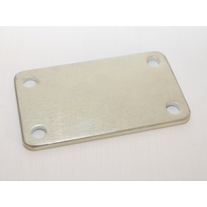 Klemplade m. 4 huller til 43/103 mm U bjler. Galvaniseret.