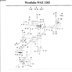 Westfalia Splittegning af model WAE 1202 plbsdmper unit