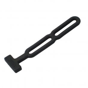 Gummistrop med 2 aflange huller og tvrbjlke. Lngde 160 mm