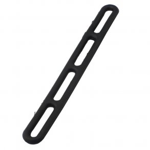 Gummistrop for presenning med 4 aflange huller. Totallngde 270 mm