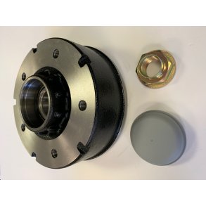 Bremsetromle til Ifor Williams 200x50 mm 5 huls komplet m. rulleleje, lsemtrik og fedtkappe