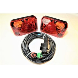 Radex Komplet lygte st, model 6400 med 2 x 5 m kabel og 13 polet stik til bilen.