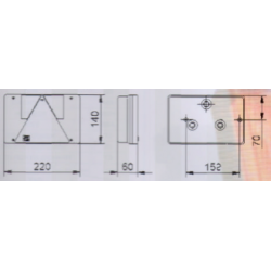 Radex 5901 hjre baglygte med baklys og udbygget nr. plade lys.
