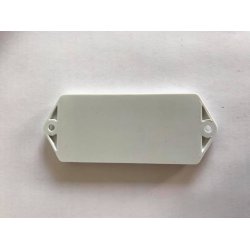 Hvid Frontmarkerings Reflektor m. Skruehuller, M�l: 125 x 51 mm.