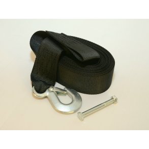 8,5 m langt trkbnd x 50 mm med krog for hndspil til bd