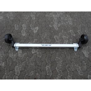 Gummi fjeder aksel med bremser max last 650 kg