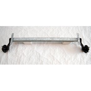 Gummi fjeder Lbeaksel max last 500 kg. Ml : A : 825 F : 1300. m. forhjede bukke. 