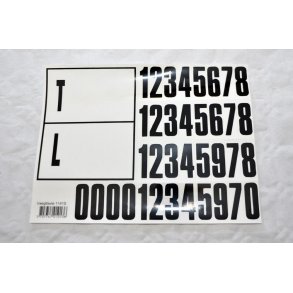 Vgttavle til pklbning incl. lse tal - sort